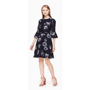 NWT Kate Spade Night Rose Crepe Dress Size 8